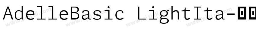 AdelleBasic LightIta字体转换